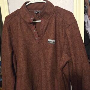 Mens Small Eddie Bauer Chocolate Brown Sweater